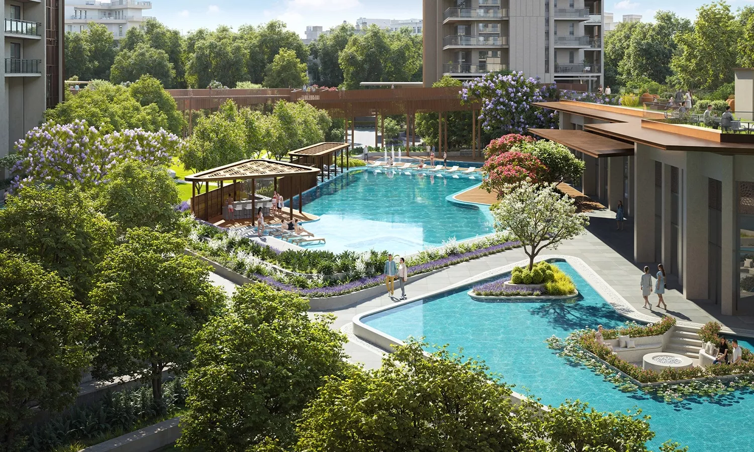 Birla Arika Sector 31 Gurgaon – luxury towers with golf course views and landscaped green area
